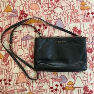 Black Michael Kors Two Compartment Crossbody Purse